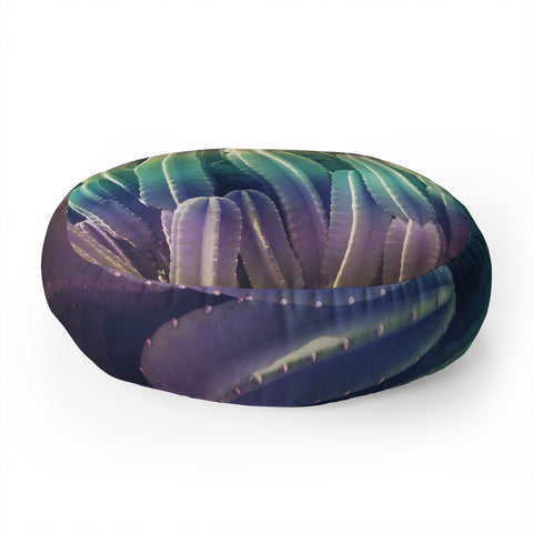 Catherine McDonald Rainbow Cactus Floor Pillow Round