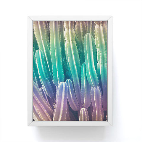 Catherine McDonald Rainbow Cactus Framed Mini Art Print