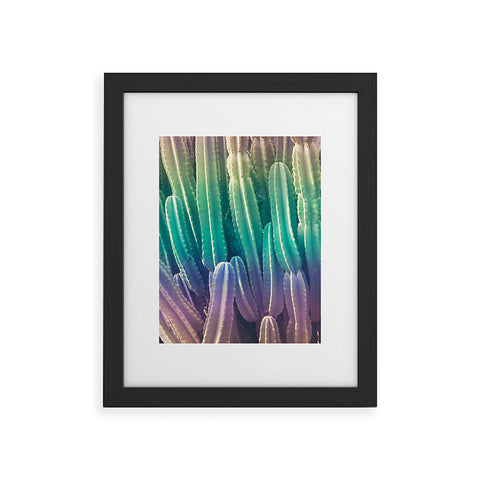 Catherine McDonald Rainbow Cactus Framed Art Print