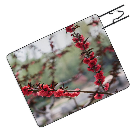 Catherine McDonald Red Peach Blossoms In China Picnic Blanket