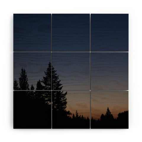 Catherine McDonald ROCKY MOUNTAIN SUNSET Wood Wall Mural