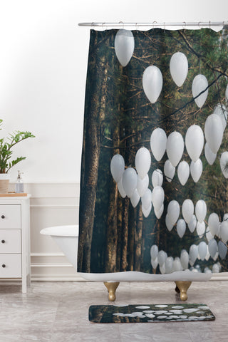 Catherine McDonald Romantic Forest Shower Curtain And Mat