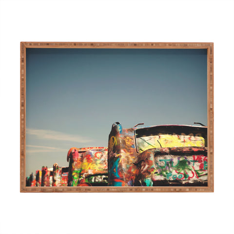 Catherine McDonald ROUTE 66 CADILLACS Rectangular Tray