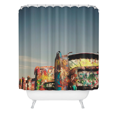 Catherine McDonald ROUTE 66 CADILLACS Shower Curtain