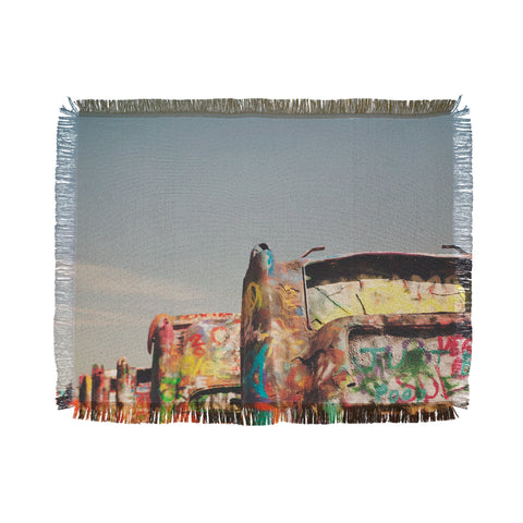 Catherine McDonald ROUTE 66 CADILLACS Throw Blanket