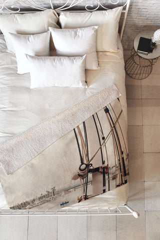 Catherine McDonald Sail Dana Point Fleece Throw Blanket