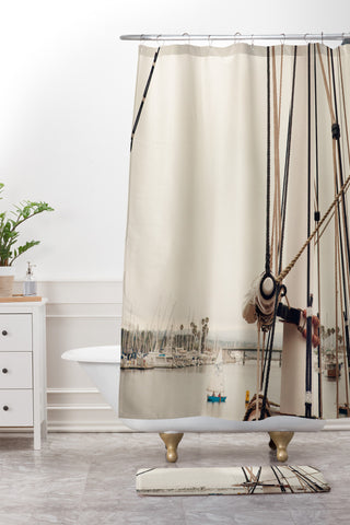 Catherine McDonald Sail Dana Point Shower Curtain And Mat