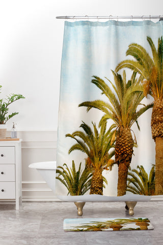 Catherine McDonald Some Place Sunny And Warm Shower Curtain And Mat