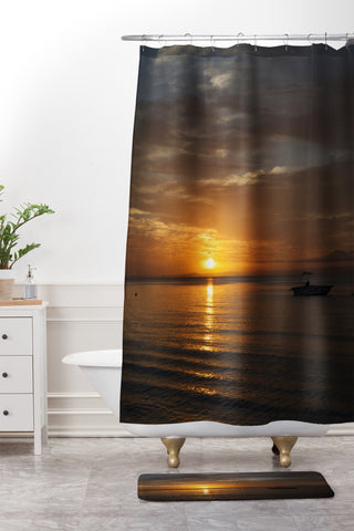 Catherine McDonald South Pacific Sunset Shower Curtain And Mat