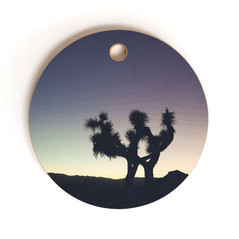 Catherine McDonald Sunset at Joshua Tree Cutting Board Round