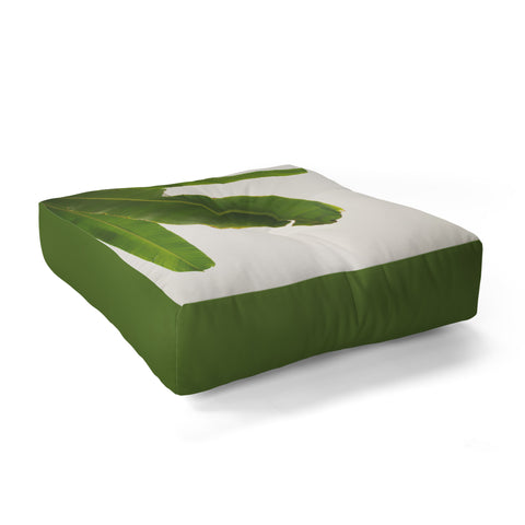 Catherine McDonald Tropical Banana Leaves Floor Pillow Square