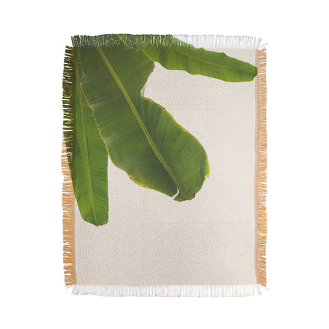 Catherine McDonald Tropical Banana Leaves Throw Blanket