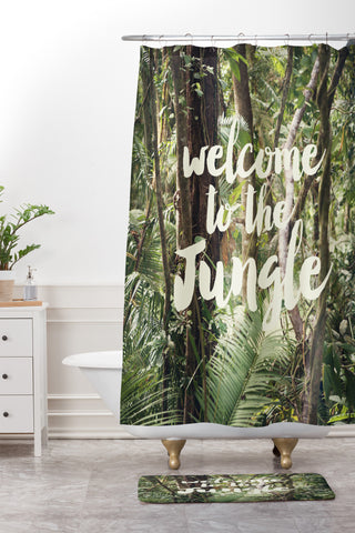 Catherine McDonald Welcome to the Jungle Shower Curtain And Mat