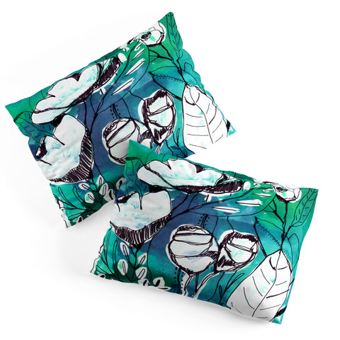 CayenaBlanca Abstract Garden Pillow Shams