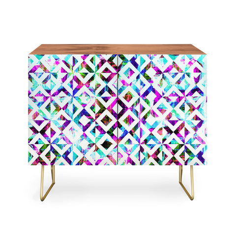 CayenaBlanca Artistic Tribal print Credenza
