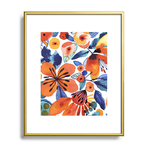 CayenaBlanca Azafran Metal Framed Art Print