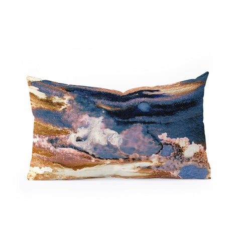 CayenaBlanca Azurite Oblong Throw Pillow