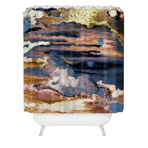 CayenaBlanca Azurite Shower Curtain