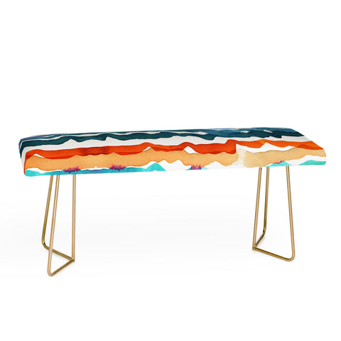 CayenaBlanca Beach Waves Bench