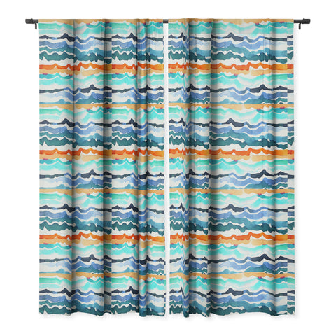 CayenaBlanca Beach Waves Blackout Window Curtain