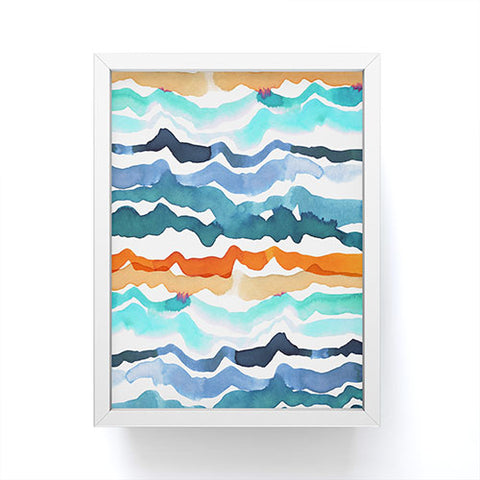 CayenaBlanca Beach Waves Framed Mini Art Print