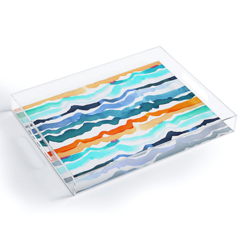 CayenaBlanca Beach Waves Acrylic Tray