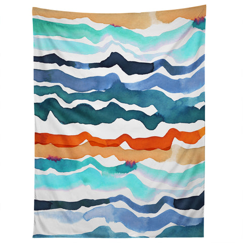 CayenaBlanca Beach Waves Tapestry