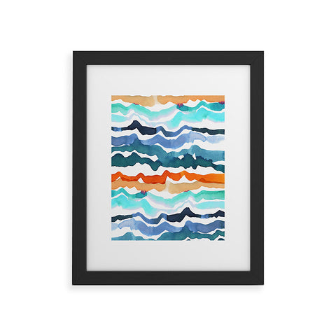 CayenaBlanca Beach Waves Framed Art Print