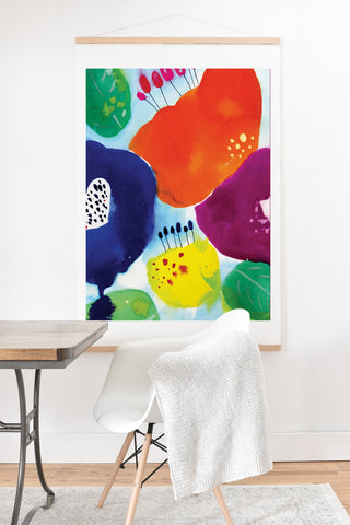 CayenaBlanca Big Flowers Art Print And Hanger