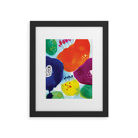 CayenaBlanca Big Flowers Framed Art Print