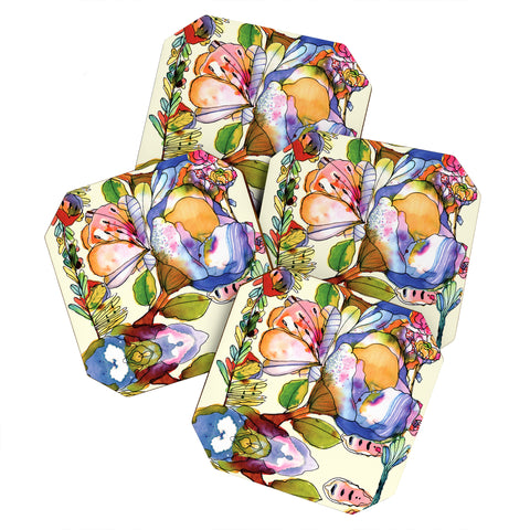 CayenaBlanca Blossom Pastel Coaster Set
