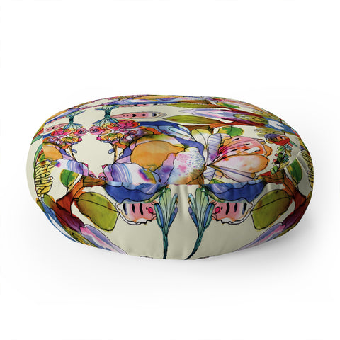 CayenaBlanca Blossom Pastel Floor Pillow Round