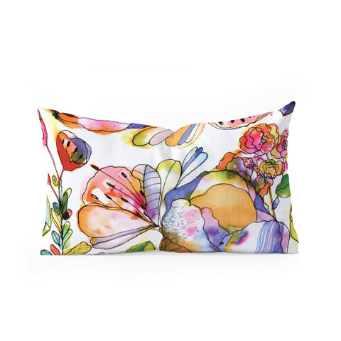 CayenaBlanca Blossom Pastel Oblong Throw Pillow