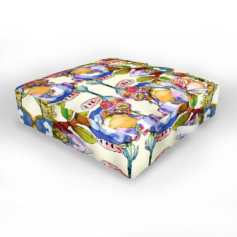 CayenaBlanca Blossom Pastel Outdoor Floor Cushion
