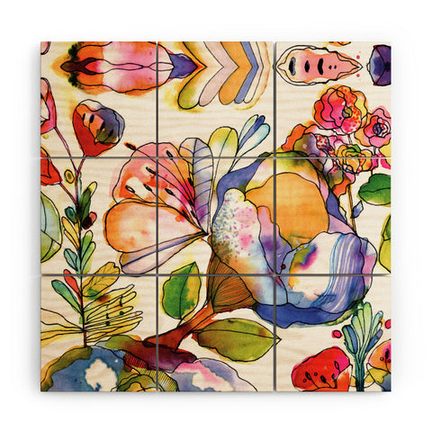 CayenaBlanca Blossom Pastel Wood Wall Mural