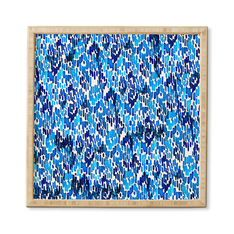 CayenaBlanca Blue Ikat Framed Wall Art