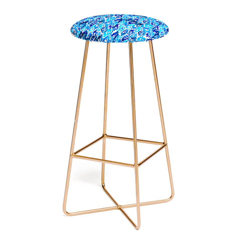 CayenaBlanca Blue Ikat Bar Stool