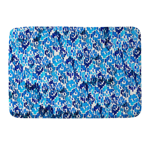 CayenaBlanca Blue Ikat Memory Foam Bath Mat