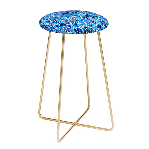CayenaBlanca Blue Ikat Counter Stool