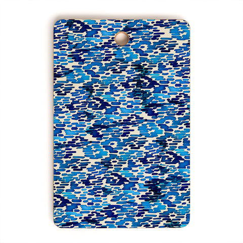 CayenaBlanca Blue Ikat Cutting Board Rectangle