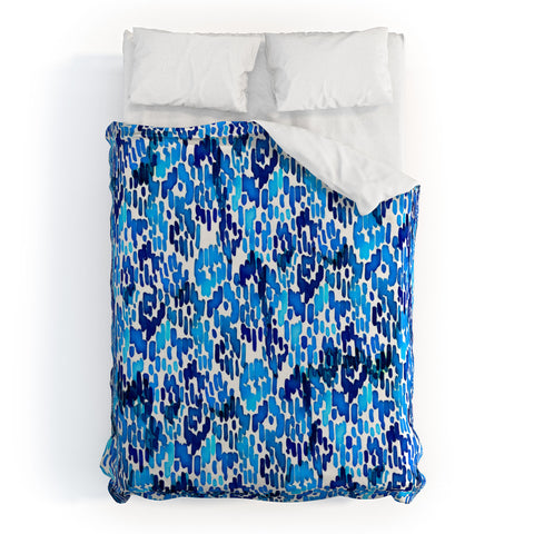 CayenaBlanca Blue Ikat Duvet Cover