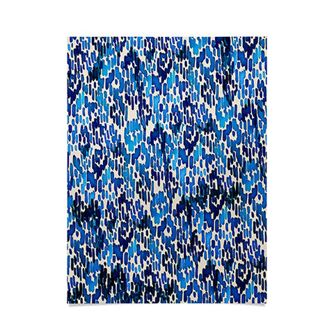 CayenaBlanca Blue Ikat Poster