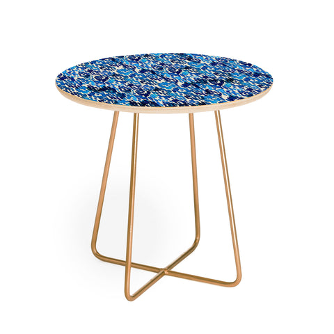 CayenaBlanca Blue Ikat Round Side Table