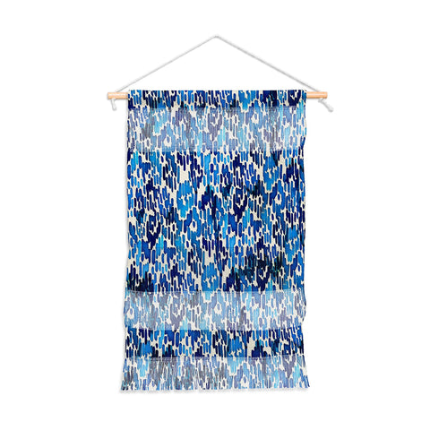 CayenaBlanca Blue Ikat Wall Hanging Portrait