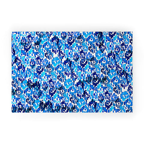 CayenaBlanca Blue Ikat Welcome Mat