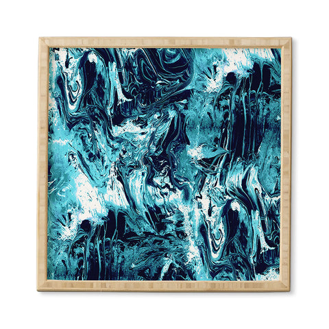 CayenaBlanca Blue Marble Framed Wall Art