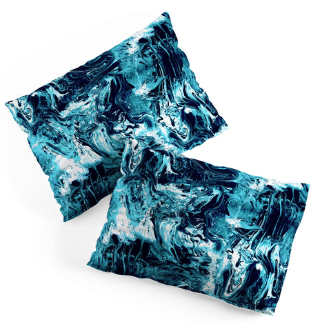 CayenaBlanca Blue Marble Pillow Shams