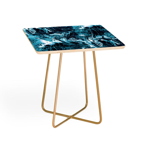 CayenaBlanca Blue Marble Side Table