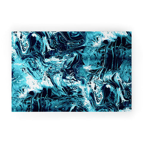 CayenaBlanca Blue Marble Welcome Mat