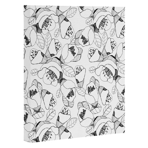 CayenaBlanca Bw Lines Art Canvas